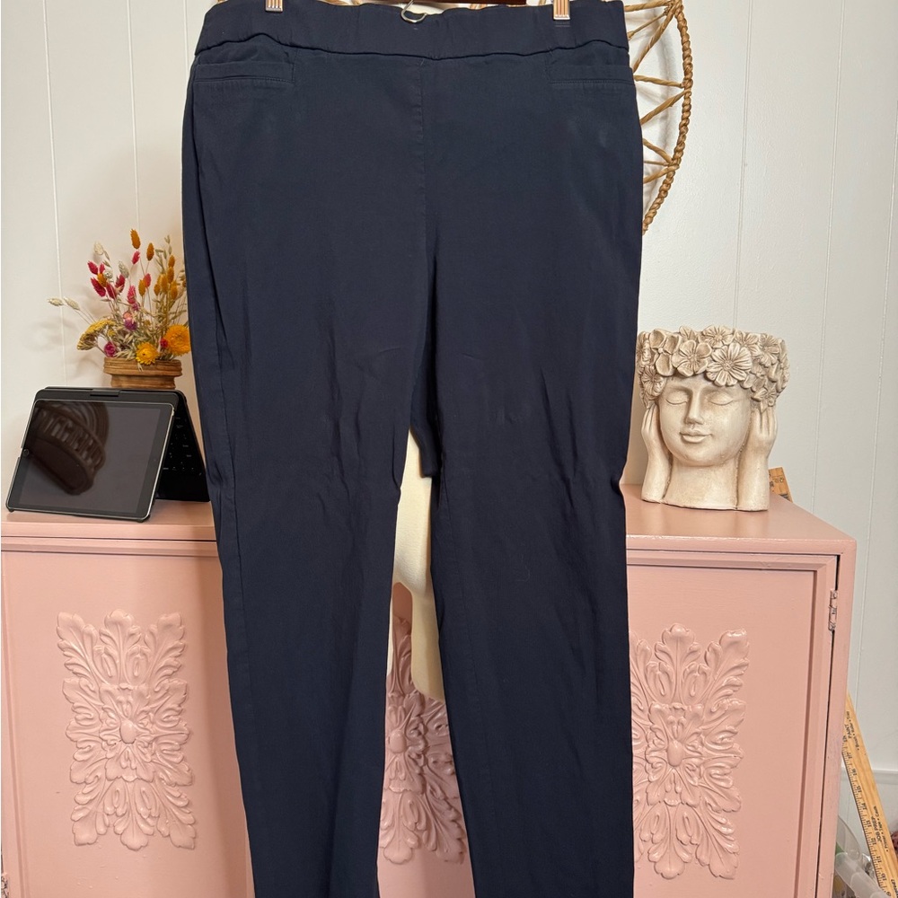 Kim Rogers Women's Navy Straight Leg Pants 18‎ W